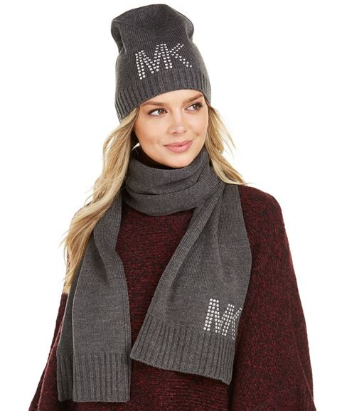 michael kors scarf set macy's|michael kors hats.